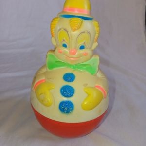 1977 SANITOY PLASTIC WEIGHTED TOPSY TURBY PLASTIC